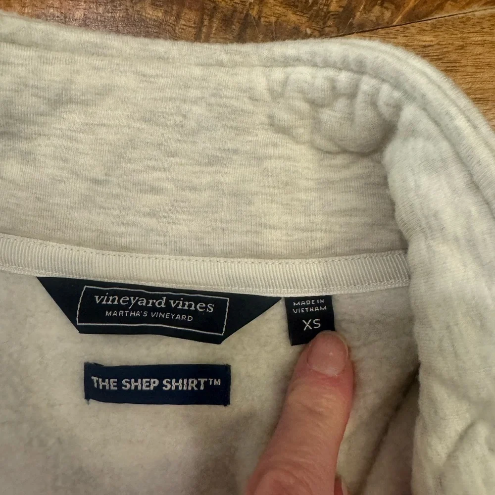 Vineyard Vines Light Gray Zip-Up Sweater